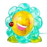 Ночник "Цветок и божья коровка", голубой, 18х12х19 см, электрический (кор 12 шт)