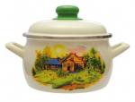 2281-7,5 Кастрюля с мет. крышкой 7,5 л /117679/ Экскл Домик в деревне