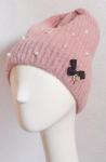 Шапка женская "Жемчужная россыпь"