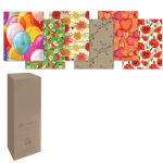 Бумага упаковочная подарочная, в рулонах, глянцевая, 2листа 0,7х1м, рисунок ассорти (женский),шк1618