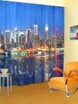 Комплект фотоштор Огни Нью-Йорка 140*250 см
