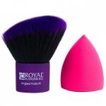Royal&Langnickel MODA ANGLED KABUKI & MAGIC SPONGE. Угловая кабуки и спонж для макияжа