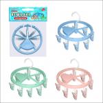 Вешалка с 8 прищепками (круг) d17 см 3цв+