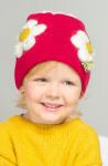 Шапка детская "Раз ромашка, два ромашка" двухслойная