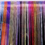 Штора кисея радуга с бусами 290*290 многоцветие