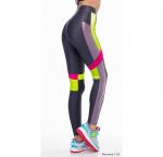 Лосины комбинированные четырехцветные с фигурными подрезами