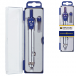 Готовальня BRAUBERG "Student Oxford", 2 предм: циркуль 140мм, грифель, пенал с подв., 210323