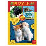 Пазл в наборе 49 элементов, А5, 3 в 1, Маленькие друзья, 190*190мм, 49ПЗ5_10667(U104941)