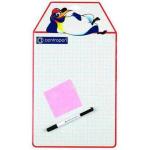 Доска двухстор, гладкая/лин+кл, ф. А4, 2 маркера 2507+салфетка в комплекте, европодвес