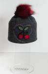 Шапка детская "Зимняя вишня" двухслойная