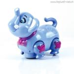 MIOSHI active Игрушка "Зверята: Слонёнок" (18 см, многофункц., свет, звук, бат., голубой)