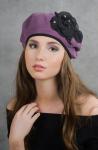Берет женский "Шифоновый цветок 2"