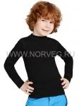 Active Kids Футболка  детская с длинным рукавом unisex, цвет черный серия Active kids - двухслойное термобелье