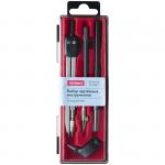 Готовальня 6 предметов, циркуль 135 мм, пластиковый футляр, 227867