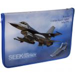 Папка для труда 1 отделение, А4, ArtSpace Военные самолеты, пластик, молния вокруг, откид. планка, ПТР-5_10233