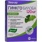 ГИНКГО БИЛОБА ЭВАЛАР 0,12 N60 ТАБЛ