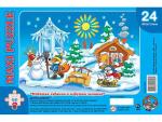 Пазл мягкий Избушка лубяная и избушка ледяная 24 эл.