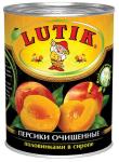 LUTIK Персики очищенные половинкам в сиропе