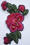 Аппликация клеевая вышитая "Роза" диз.6