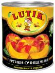 LUTIK Персики очищенные ломтики в сиропе
