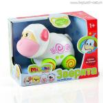 MIOSHI active Игрушка на колёсах "Зверята: Овечка" (15 см, звук, бат., разноцвет.)