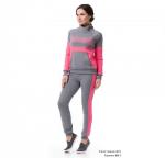 Брюки утеплённые двухцветные с лампасами, умеренного объёма, на манжете, сзади карман