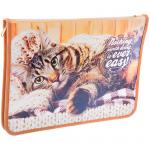 Папка для труда 1 отделение, А4, ArtSpace Домашние питомцы, пластик, молния вокруг, откид. планка, ПТР-5_10225