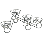 Подставка для цветов "Фиалка 4"