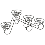 Подставка для цветов "Фиалка 4"