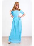 00151 Платье из голубого шифона.