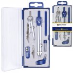 Готовальня BRAUBERG "Student Oxford", 7 предм., наполнение-1, пенал с подв, 210347