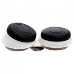 Масленка пластиковая двойная с крышкой, диаметр 5 см.,  высота 1,7 см., DK11004