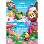 Альбом для рисования ACTION! ПУЗЫРИ, 8 л. , уф-лак, 2 дизайна