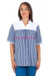 Блуза БР Janice Белый+полоска