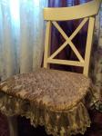 Сидушка на стул велюр с оборкой 1