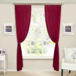 Штора портьерная Тергалет бордо 140*260 1 шт.