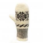 Рукавицы вязаные  цвет 06 ИНЕЙ овечья шерсть