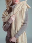 Палантин из верблюжьей шерсти светлый