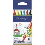 Мелки восковые "Замки" 06цв., картон. уп., европодвес, WX_00106