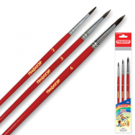 Кисти ПИФАГОР, НАБОР 3 шт., (из ворса пони круглая № 2,3,4), 200227