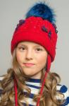 Шапка детская "Зимние розы" двухслойная