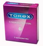 *Презервативы "Сладкая любовь" со вкусом клубники гладкие Torex №3