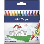 Мелки восковые Berlingo "Замки" 12цв., картон. уп., европодвес, WX_00112