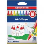 Мелки восковые Berlingo Замки 10 цв., картон. уп., европодвес, WX_00110