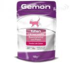 Gemon Cat Pouch паучи для котят кусочки курицы 100 г