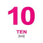 Карточки английских цифр