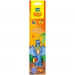 Карандаши Енот в Индии 6 цв., заточен., картон. уп., европодвес, CP_10744