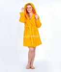 W280 (Р) Махровый халат женский с капюшоном, короткий