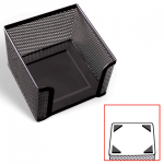 Подставка для бумажного блока BRAUBERG Germanium, металлическая, 78х105х105 мм, черная, 231944