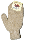 Варежки детские из верблюжьей шерсти светлые